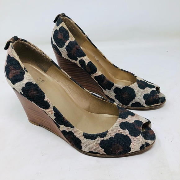 Stuart Weitzman Animal Print Fabric wedges - Picture 11 of 11